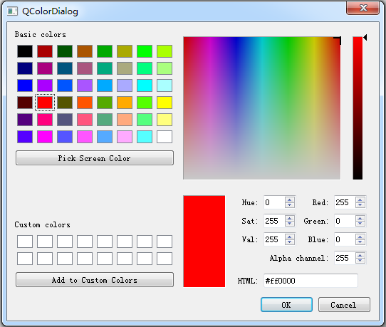 QColorDialog