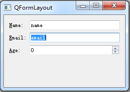QFormLayout