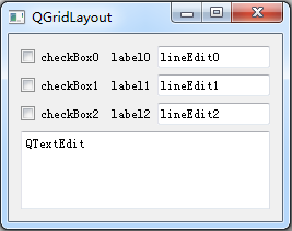 QGridLayout